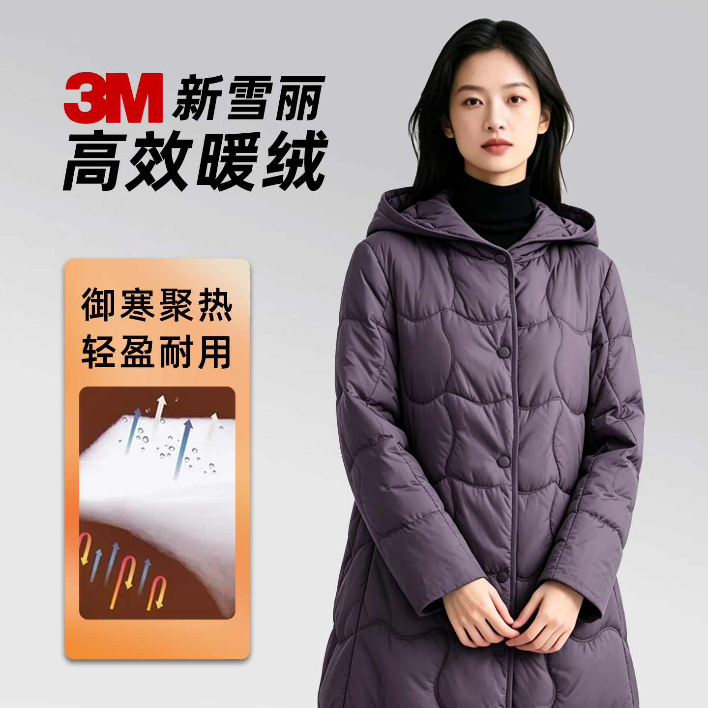 3M新雪丽长棉服